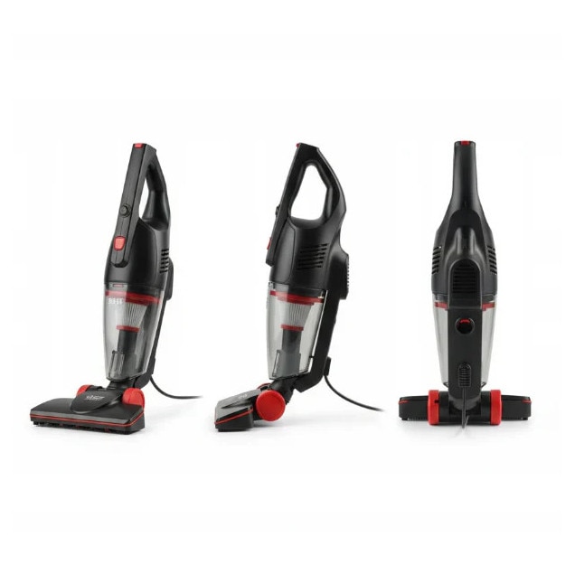 Aspirator vertical fără sac, Bass Polska, 10317, 900 W, recipient detașabil 0.5 l, negru