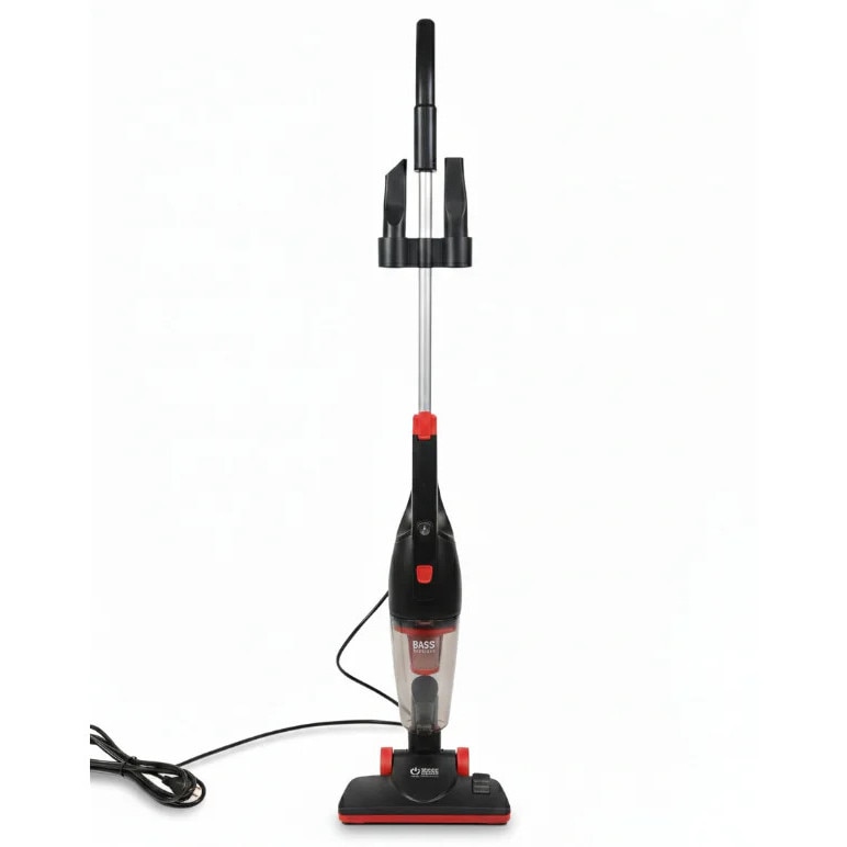 Aspirator vertical fără sac, Bass Polska, 10317, 900 W, recipient detașabil 0.5 l, negru
