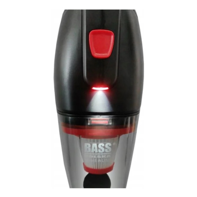 Aspirator vertical fără sac, Bass Polska, 10317, 900 W, recipient detașabil 0.5 l, negru