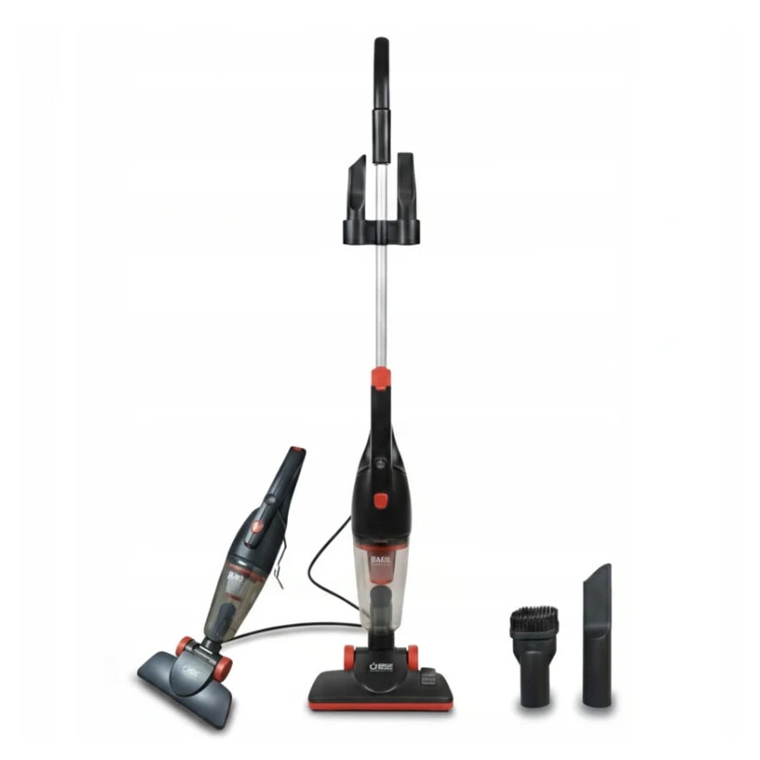 Aspirator vertical fără sac, Bass Polska, 10317, 900 W, recipient detașabil 0.5 l, negru