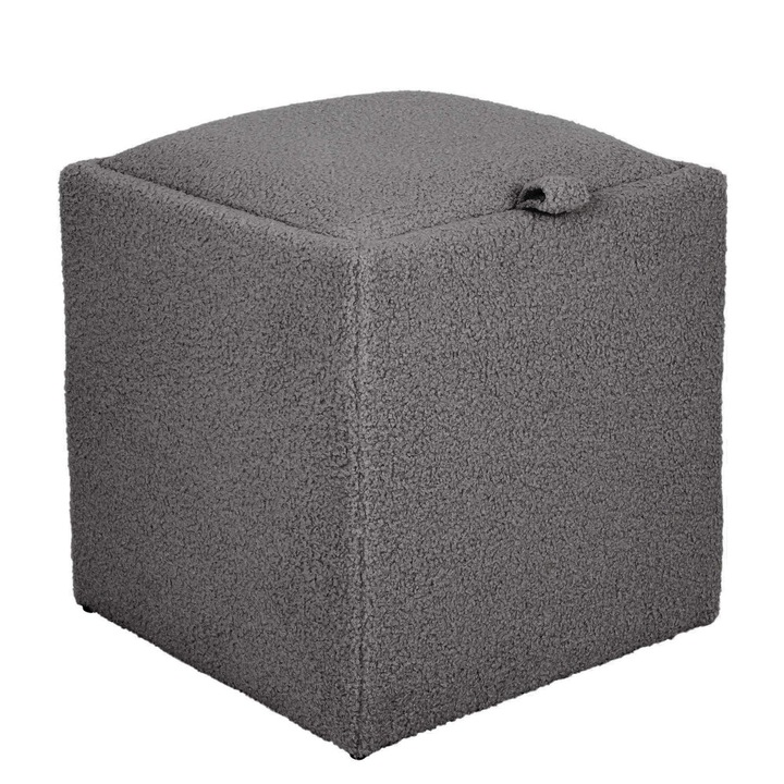 Taburet Box - stofa T03 - gri