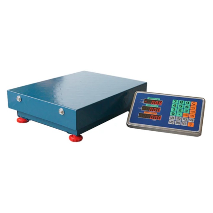 Cantar electronic comercial Mxm Lider MX416, capacitate 600kg, platforma metal 45x60cm, Wi-Fi