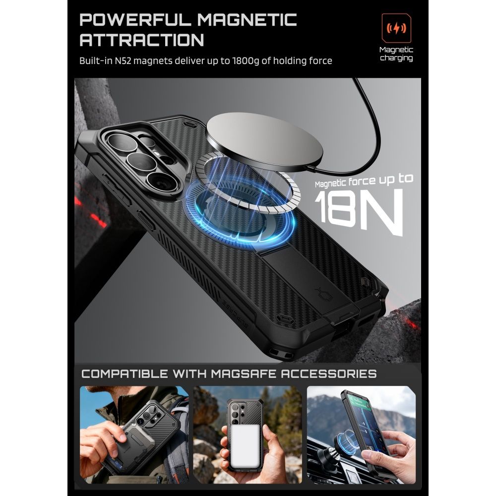 Carcasa 360 grade Supcase Unicorn Beetle Pro cu MagSafe compatibila cu Samsung Galaxy S26 Ultra, Aramid
