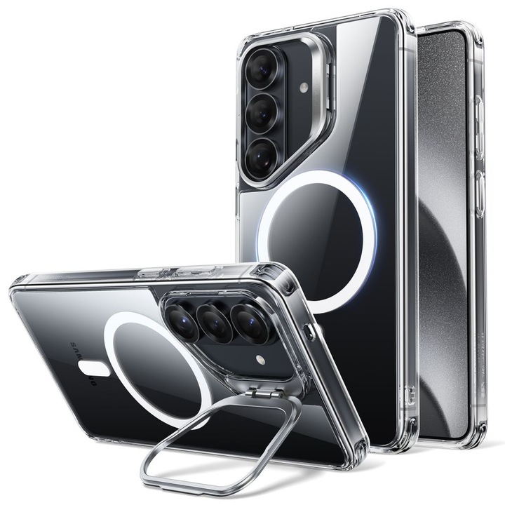 Хибриден калъф ESR Classic Kickstand с MagSafe, прозрачен, за Samsung Galaxy S26 Plus