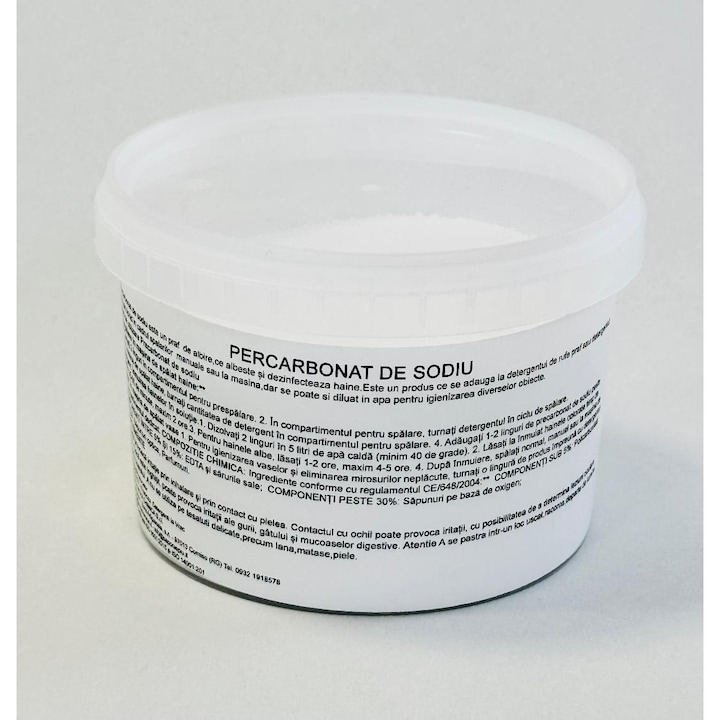 PERCARBONAT DE SODIU, Pulbere pentru pete, 500 gr