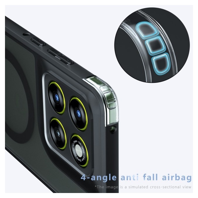 Husa Upzz® Pure Compatibila Cu Motorola Edge 70, Functie Magsafe, Protectie Camere, Rezistenta, Negru