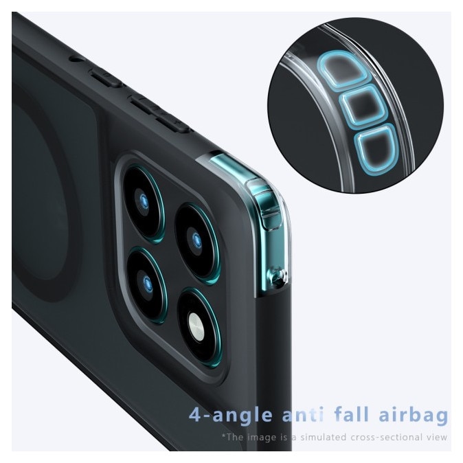 Husa Upzz® Pure Compatibila Cu Motorola Edge 60 PRO, Functie Magsafe, Protectie Camere, Rezistenta, Negru