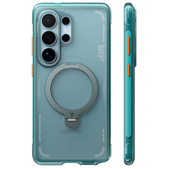 Husa pentru Samsung Galaxy S26 Ultra - Torras Ostand Spin Air Series - Glacier Green