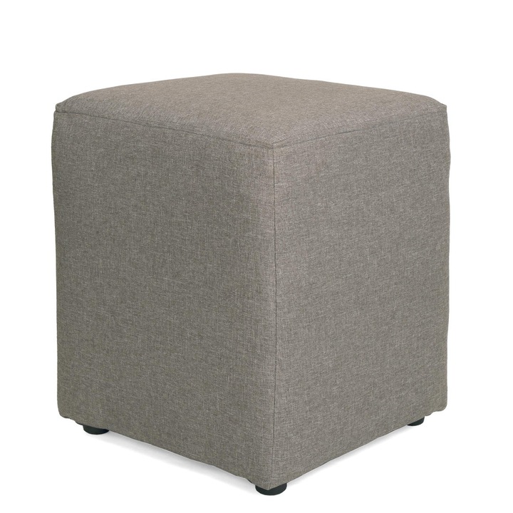 Taburet Cube - stofa S21 - gri deschis