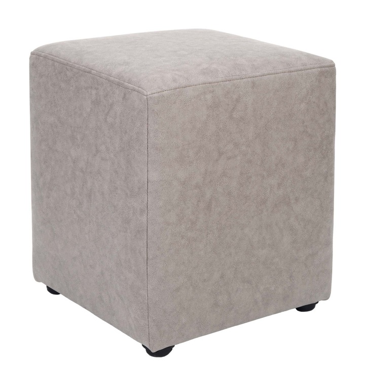 Taburet Cube - stofa M601 - crem
