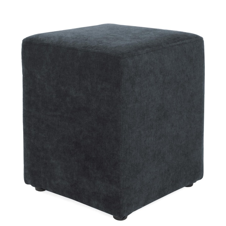 Taburet Cube - stofa K17 - albastru
