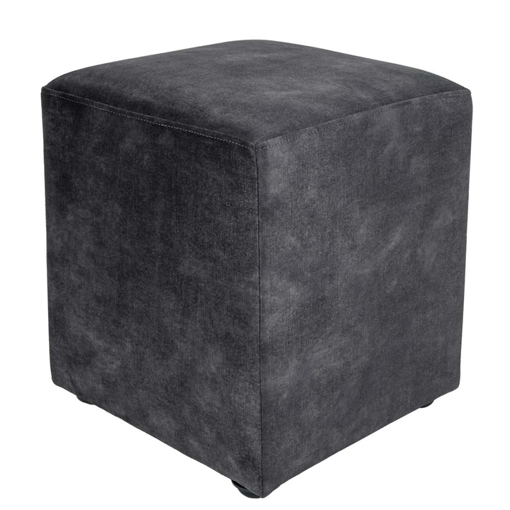 Taburet Cube - stofa P17 - gri