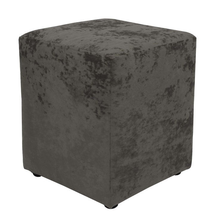 Taburet Cube - stofa E30 - gri