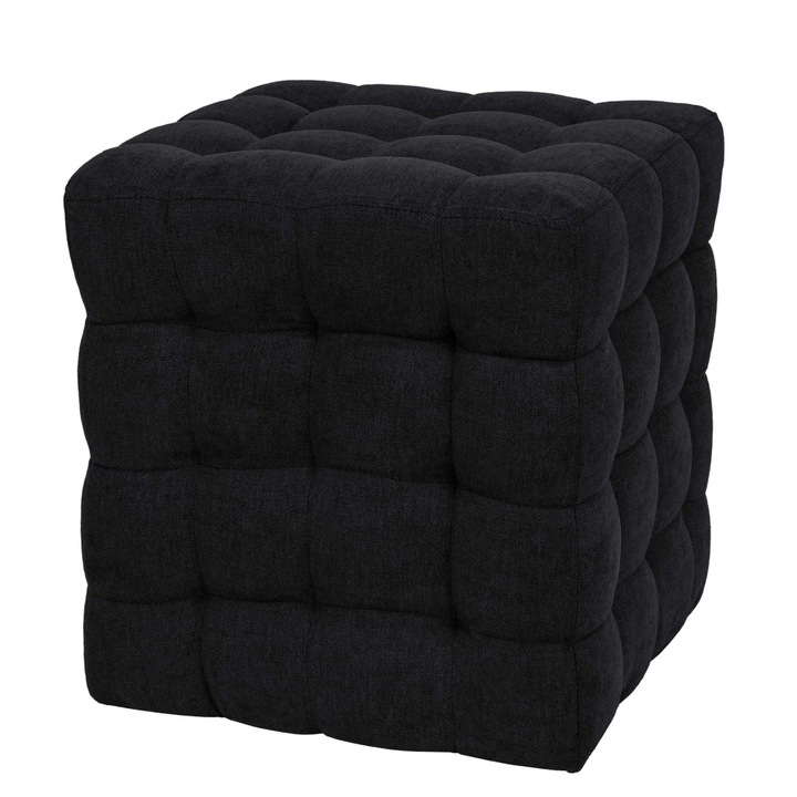 Taburet Bump - stofa K6 - negru