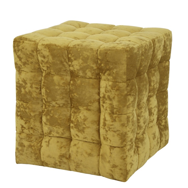 Taburet Bump - stofa E51 - galben