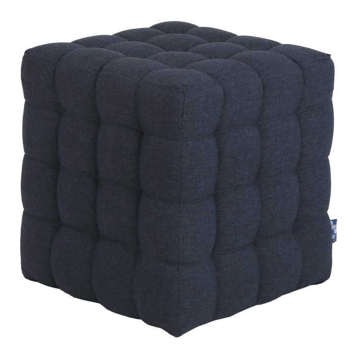 Taburet Bump - stofa S80 - albastru