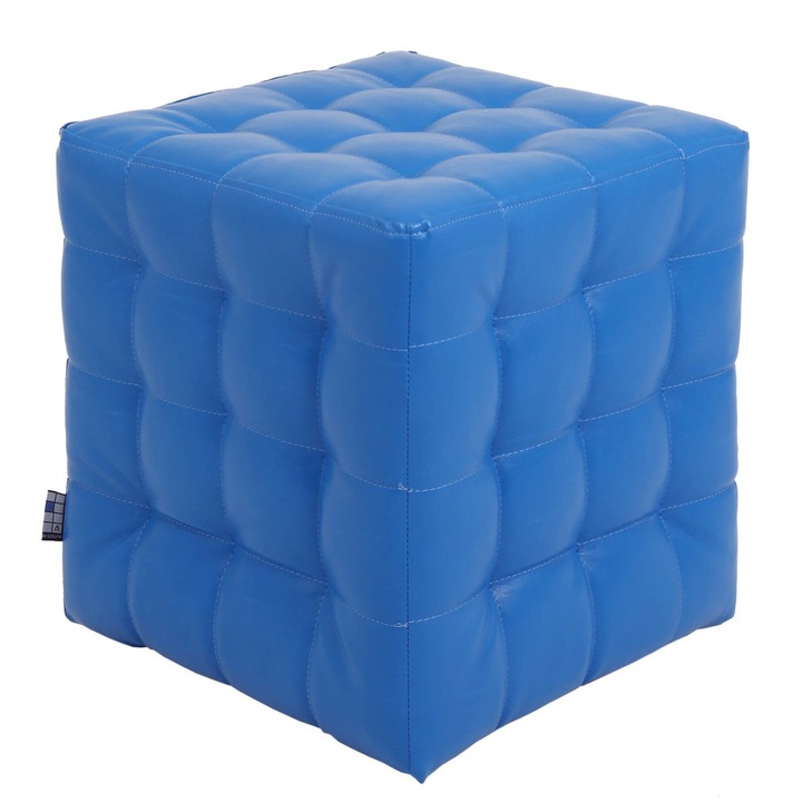 Taburet Bump - imitatie piele albastru - 21898