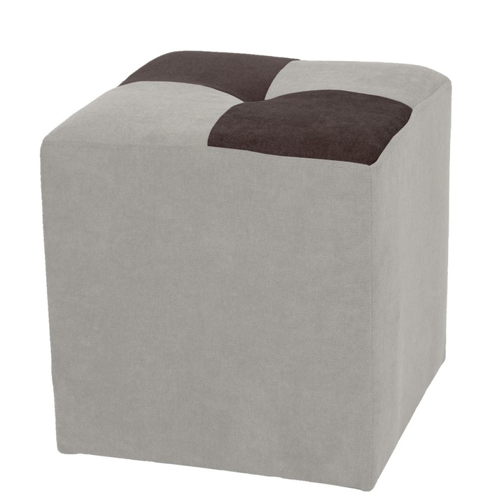 Taburet Cool - stofa K08/K07 - crem/maro