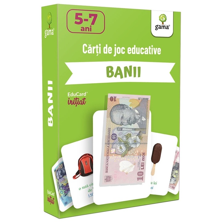 Carti de Joc educative pentru copii, Banii, Editura Gama