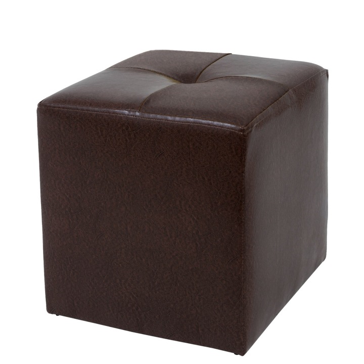 Taburet Cool - imitatie piele maro - 15611