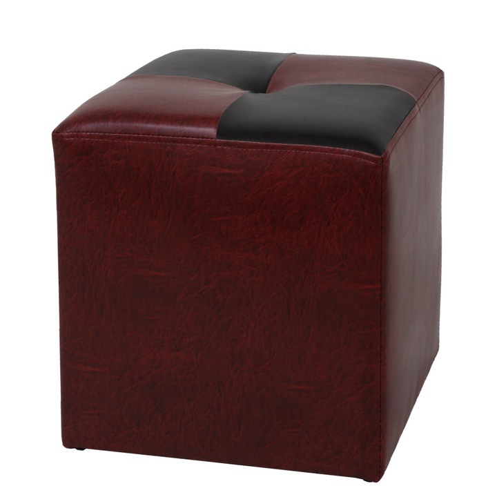 Taburet Cool - imitatie piele bordo/negru - 21902/21901
