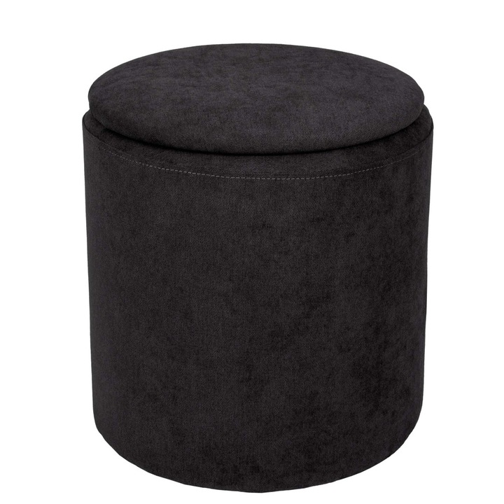 Taburet Nadia - stofa K06 - negru