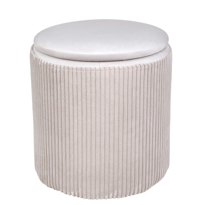 Taburet Nadia - stofa L06 - crem