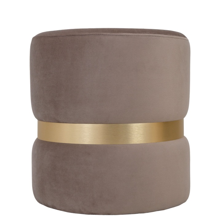 Taburet Ring - inel auriu - stofa H34 - gri deschis