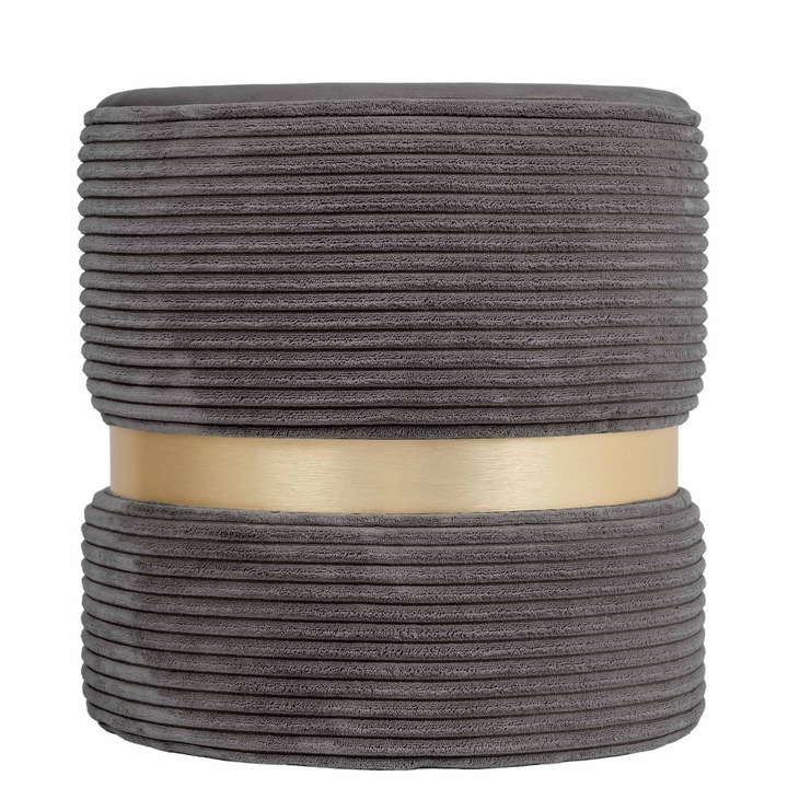 Taburet Ring - inel auriu - stofa L49 - gri petrol