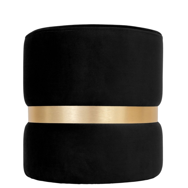 Taburet Ring - inel auriu - stofa H01 - negru