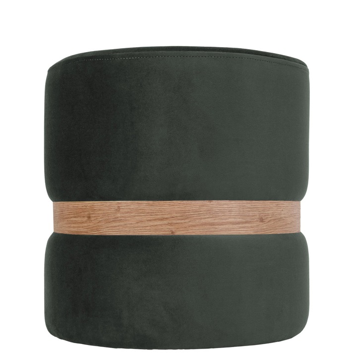 Taburet Ring - inel stejar - stofa H49 - gri petrol