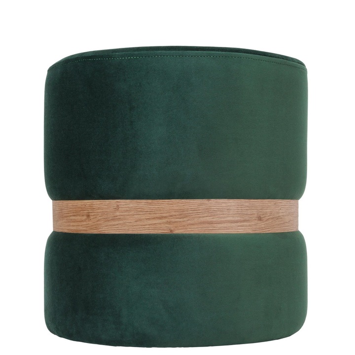 Taburet Ring - inel stejar - stofa H56 - verde