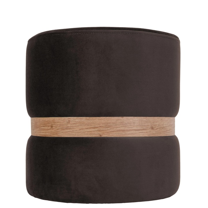 Taburet Ring - inel stejar - stofa H48 - maro