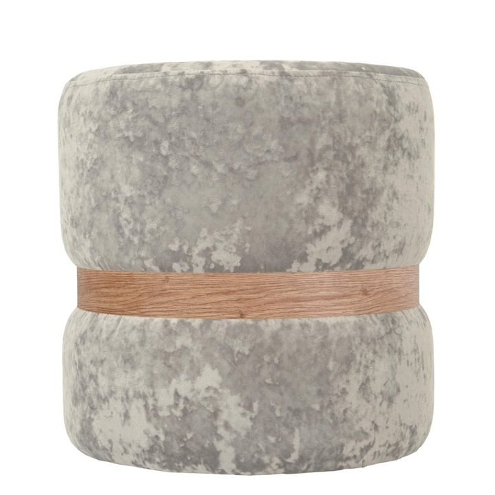 Taburet Ring - inel stejar - stofa E04 - crem