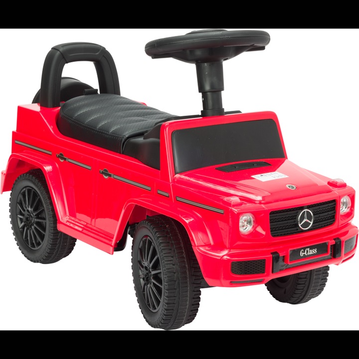 Masinuta MERCEDES-BENZ G350d, licenta oficiala Mercedes, PREMIUM QUALITY, RIDE-ON tip PREMERGATOR pentru copii intre 12-36 luni, cu scaun din piele ecologica, bara de protectie, volan interactiv, VelvetKidS