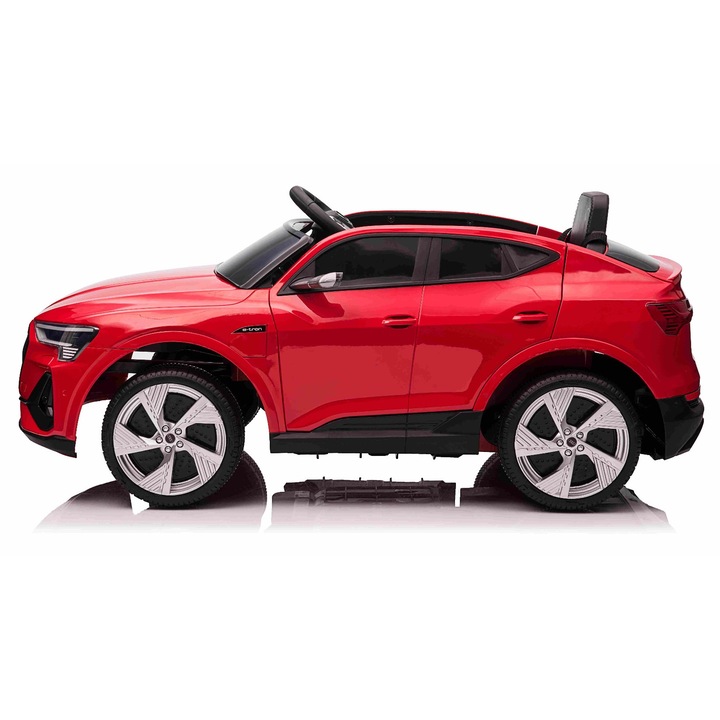 Masinuta electrica Tea Sports Audi E-tron Sportback 12V, rosu, scaun lat, telecomanda 2.4 GHz, suspensie, 108x60x47cm