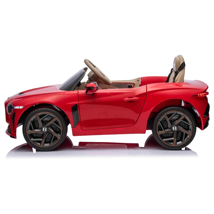 Masinuta electrica Tea Sports Bentley Bacalar, rosu, telecomanda 2.4 GHz, usi cu deschidere verticala, 108x65x45cm