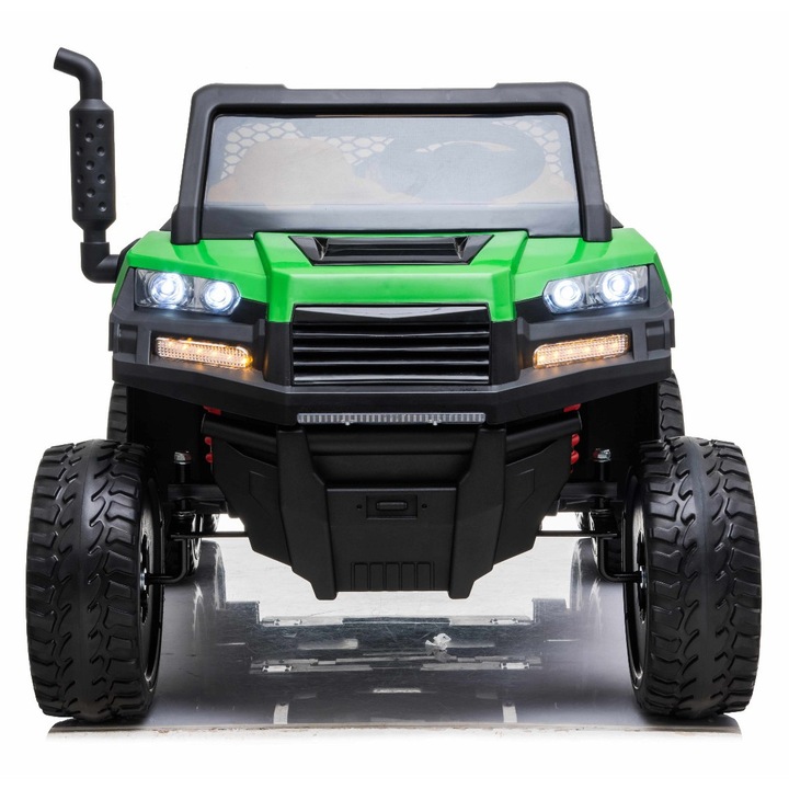 Mașină electrică copii Farm Rider 6x6, 2 locuri, tracțiune 4x4, baterie 2x12V, roți EVA, suspensii, telecomandă 2.4 GHz, MP3/USB/SD/Bluetooth