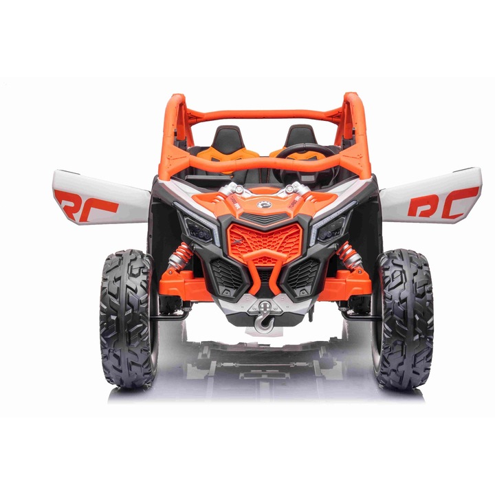 Електрическа кола за деца Tea Sports Can-am Maverick 24V, оранжева, 2 места, дистанционно управление 2.4 Ghz, литиева батерия, размери 145x85x80см