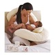 Perna 4 in 1 Gravide si Alaptare Forever Baby, Design Patentat, Suport Lombar, Cervical si Burtica, Bumbac Premium, Husa Detasabila, Multifunctionala, Alb/Crem/Menta