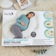 Perna 4 in 1 Gravide si Alaptare Forever Baby, Design Patentat, Suport Lombar, Cervical si Burtica, Bumbac Premium, Husa Detasabila, Multifunctionala, Alb/Crem/Menta
