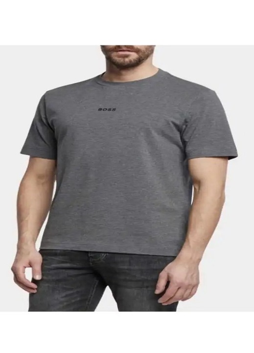 Tricou Hugo Boss, pentru barbati, calitate superioara, bumbac, model TChup1, relaxed fit, logo discret, gri inchis, marime XS
