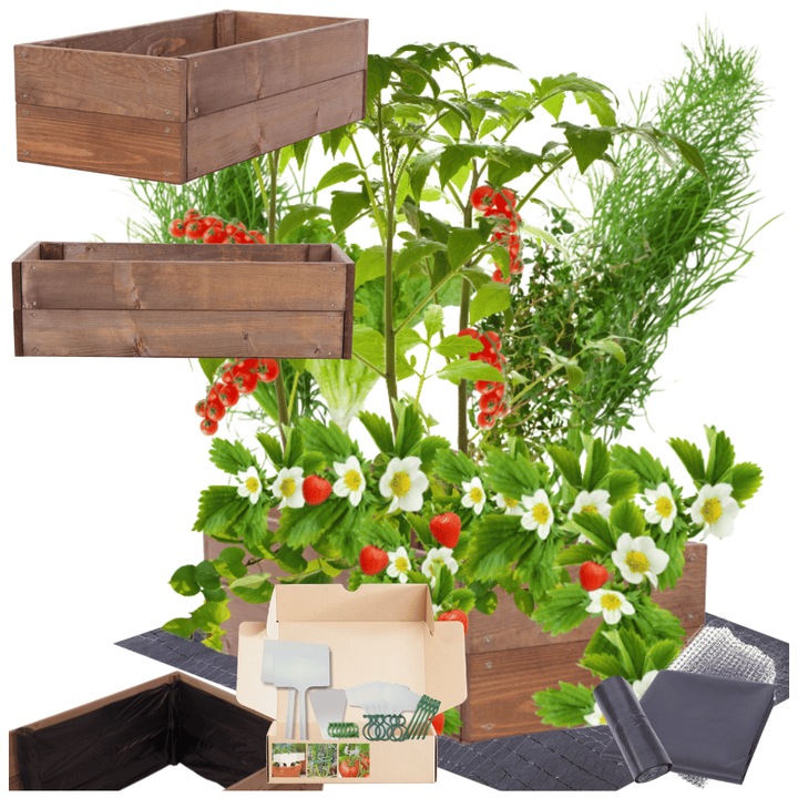 Gradina ridicata MODO24, 18x80x30cm, lemn, maro