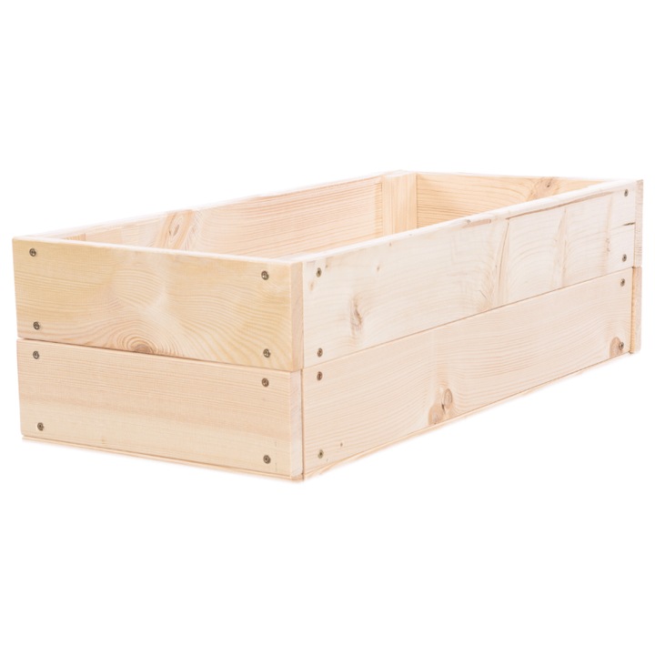 Pat de gradina inaltat MODO24, 18x90x30cm, lemn, bej