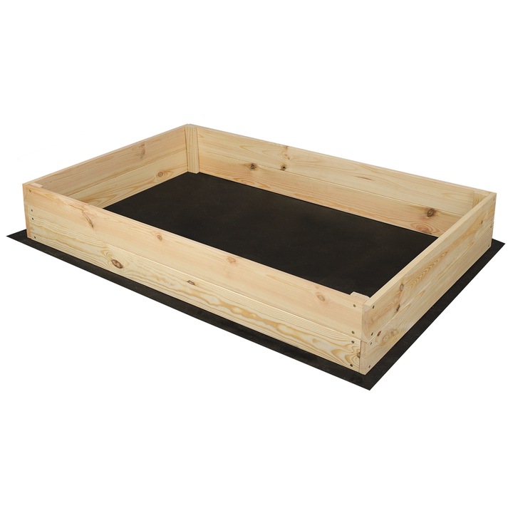 Strat inaltat pentru gradina, MODO24, 18x120x80cm, lemn, bej