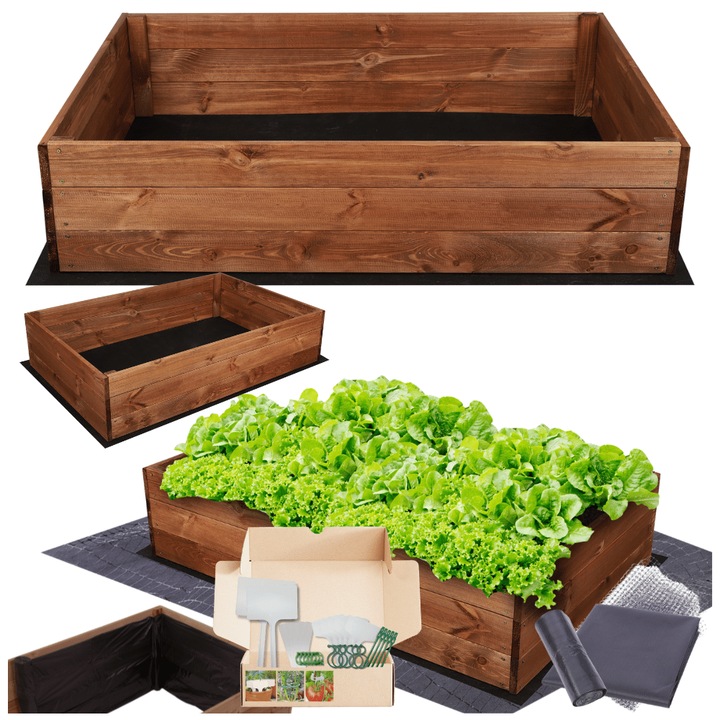 Gradina ridicata MODO24, 27x100x60cm, lemn, brown