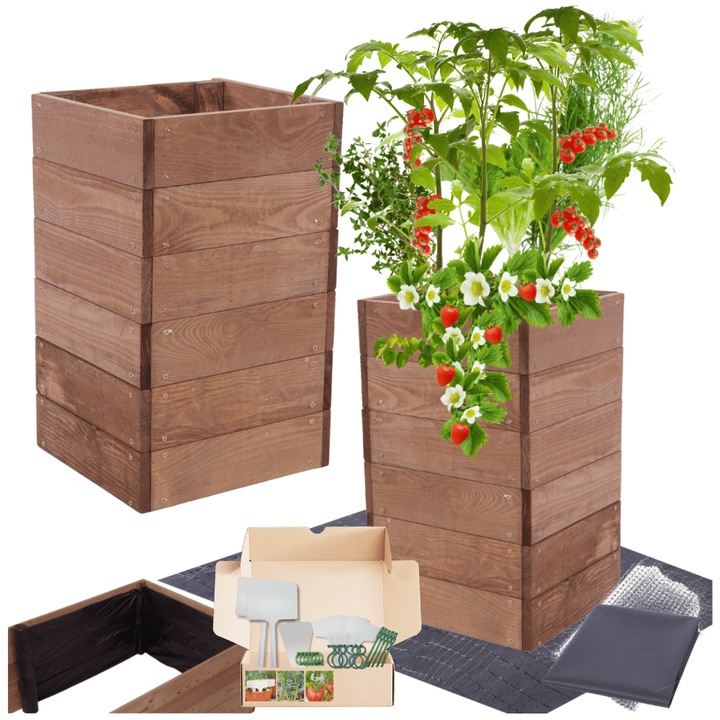 Gradina ridicata MODO24, 54x30x30cm, lemn, brown