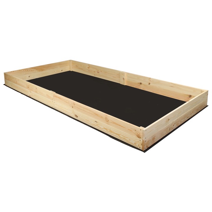 Strat inaltat pentru gradina, MODO24, 18x200x120cm, lemn, bej