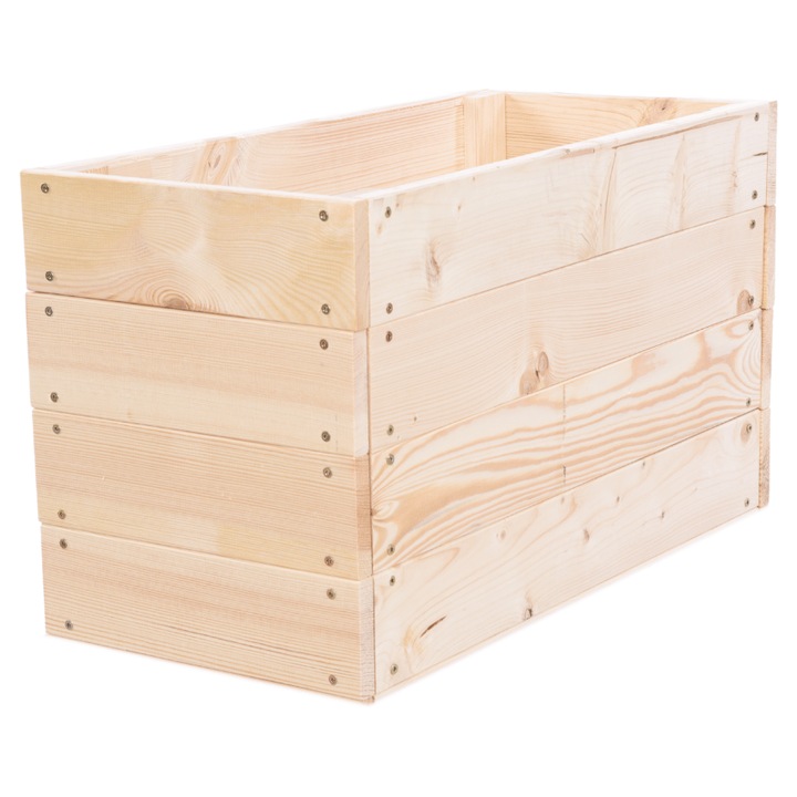 Pat de gradina inaltat MODO24, 36x60x30cm, lemn, bej