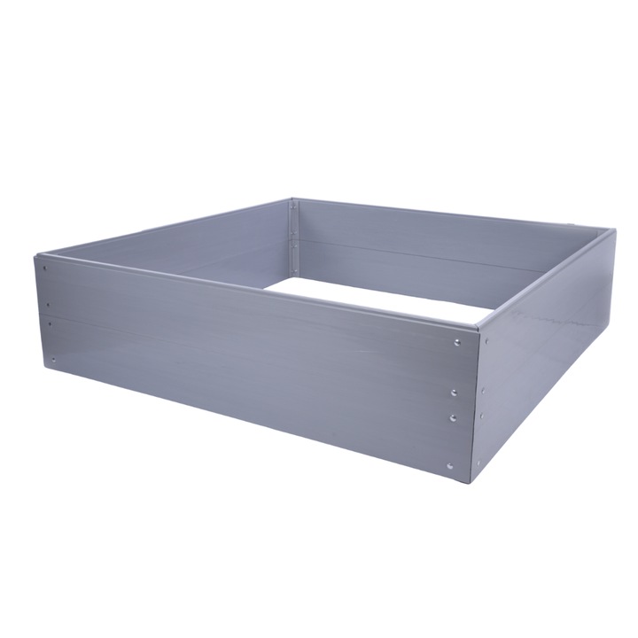 Jardiniera legume MODO24, 40x140x140cm, plastic, gri, set complet accesorii gradinarit